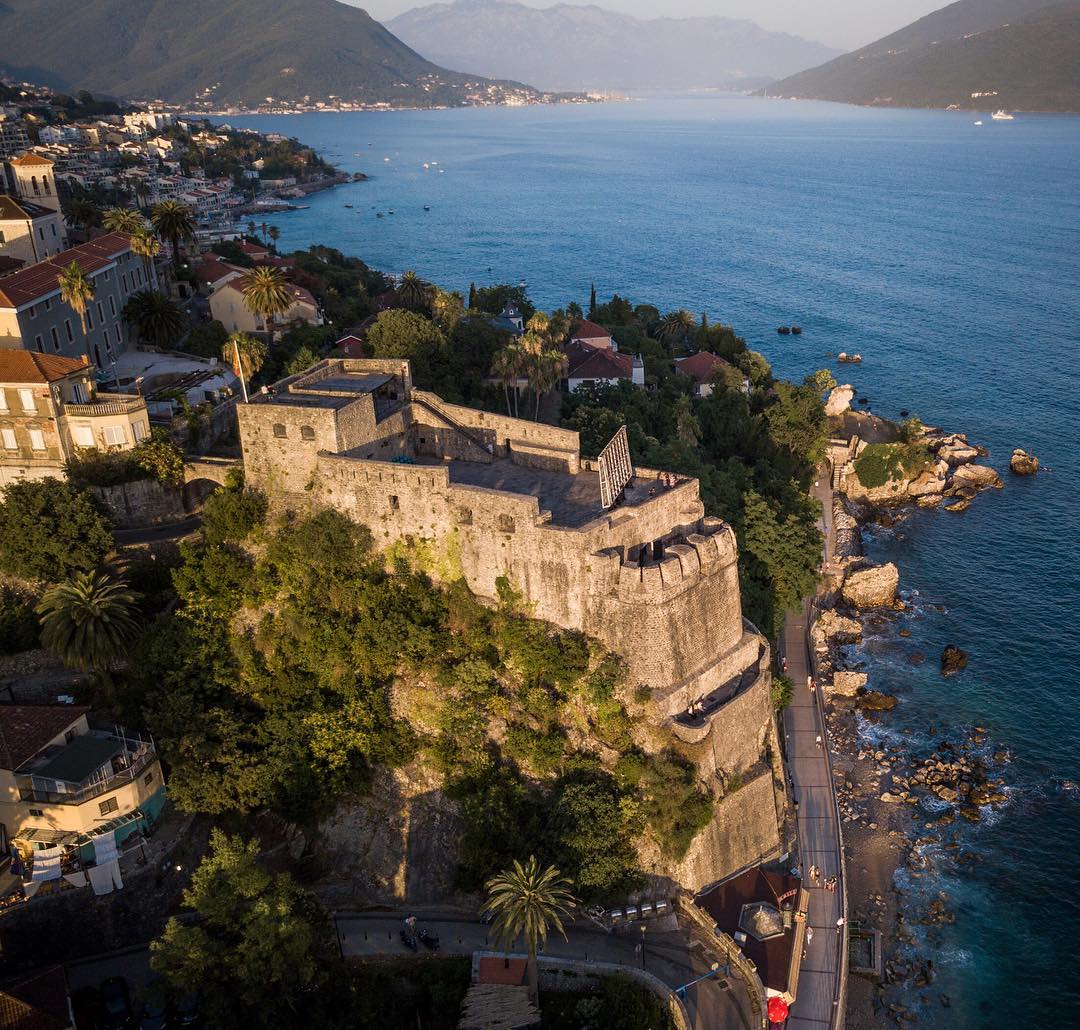 View on Forte Mare Herceg Novi in the Old Town
